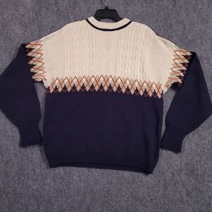 Vintage‎ Calvin Klein Sweater Mens XL Cable Knit Fair Isle Fisherman Made In USA